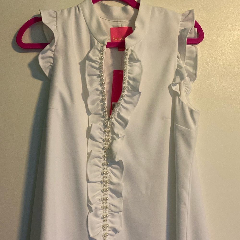 Lily Pulitzer adalee shift dress, white size 8